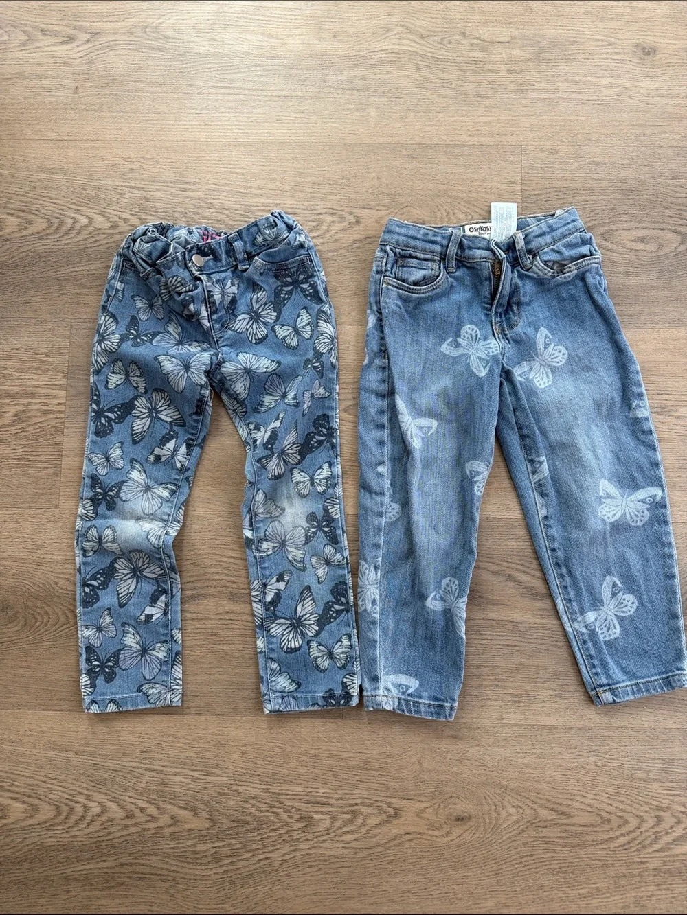 Children's Blue Butterfly Print Jeans